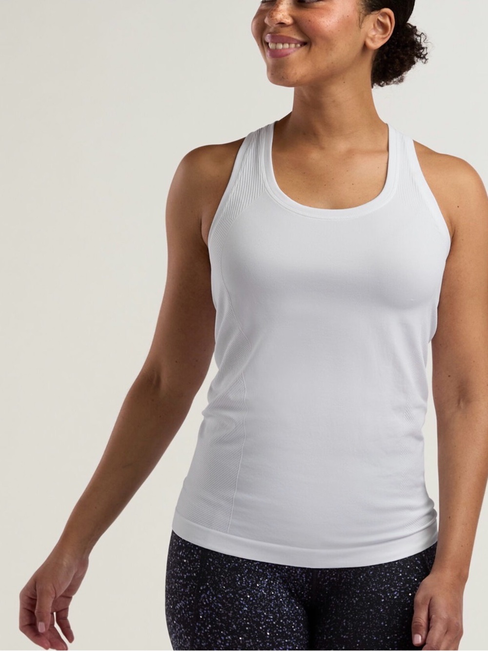 Sweaty Betty NWT Medium White Athlete Seamless workout tank